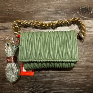 Montana West Quilted Handbag for Women Crossbody with Gold Chain